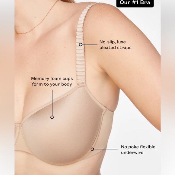 Third Love 24/7 Classic T-Shirt Bra in Taupe Sz. 32C - Picture 5 of 10